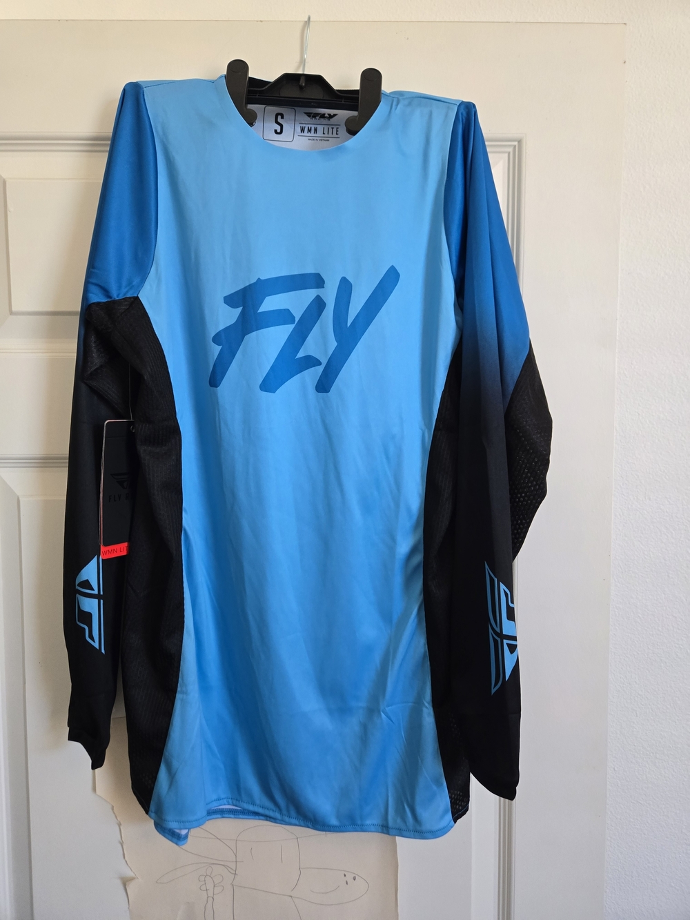 Fly Racing Women's Blue Long Sleeve Jersey - Lightweight Motocross Top Sz Small